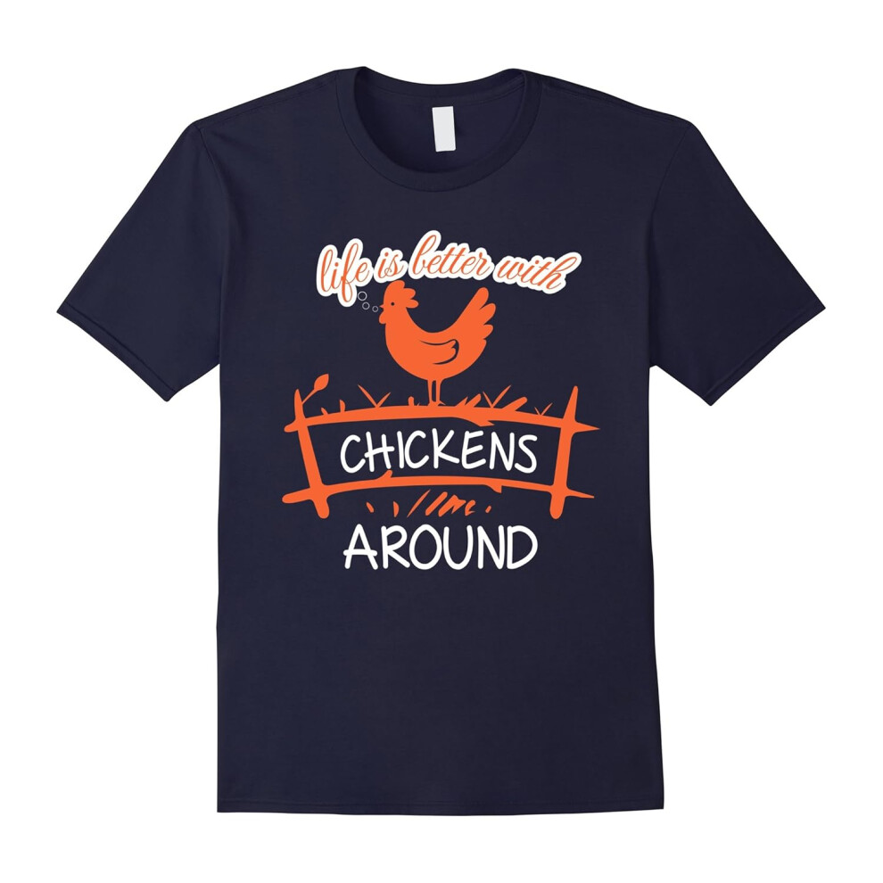 (XXXL) Funny Love Chicken Lover T Shirt Gifts Chicken Tee Shirt-Father's Day