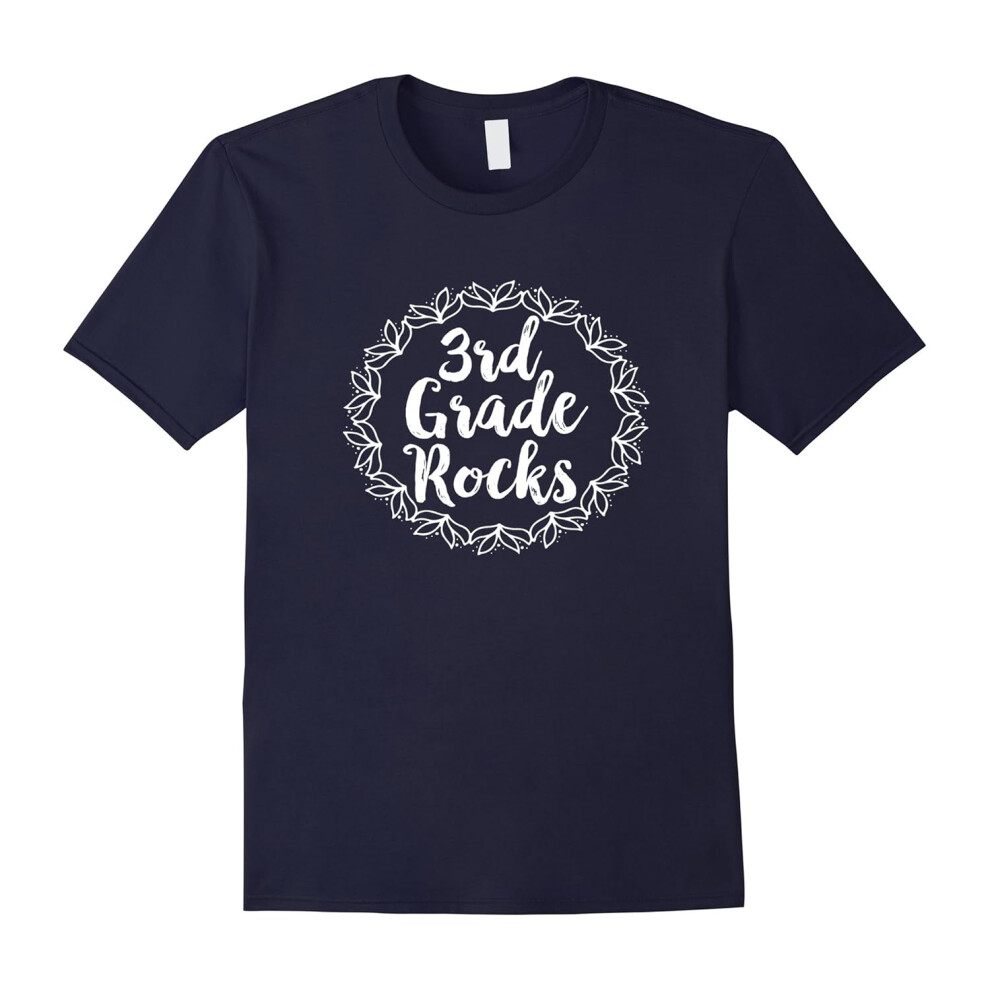 (XL) 3rd Grade ROCKS Teacher Shirt, Teacher Gifts-Father's Day