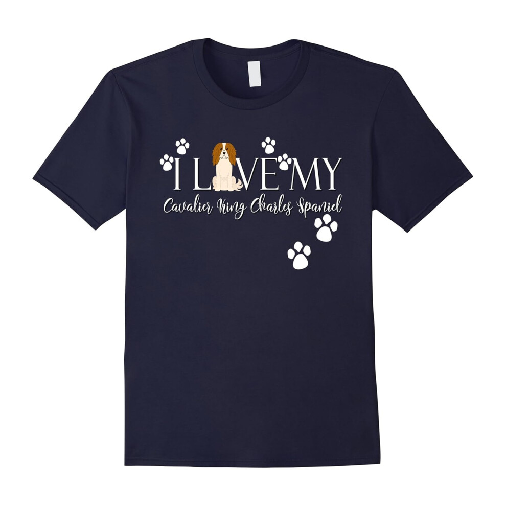 (XL) I Love My Cavalier King Charles Spaniel Dog Shirt Dogs Mom-Father's Day