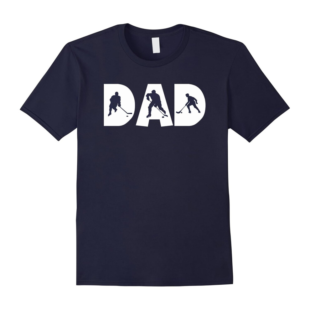 (S) Men's Dad Father's Day âHockey Dadâ Funny Tee Shirts â DAD T SHIRT-Father's Day