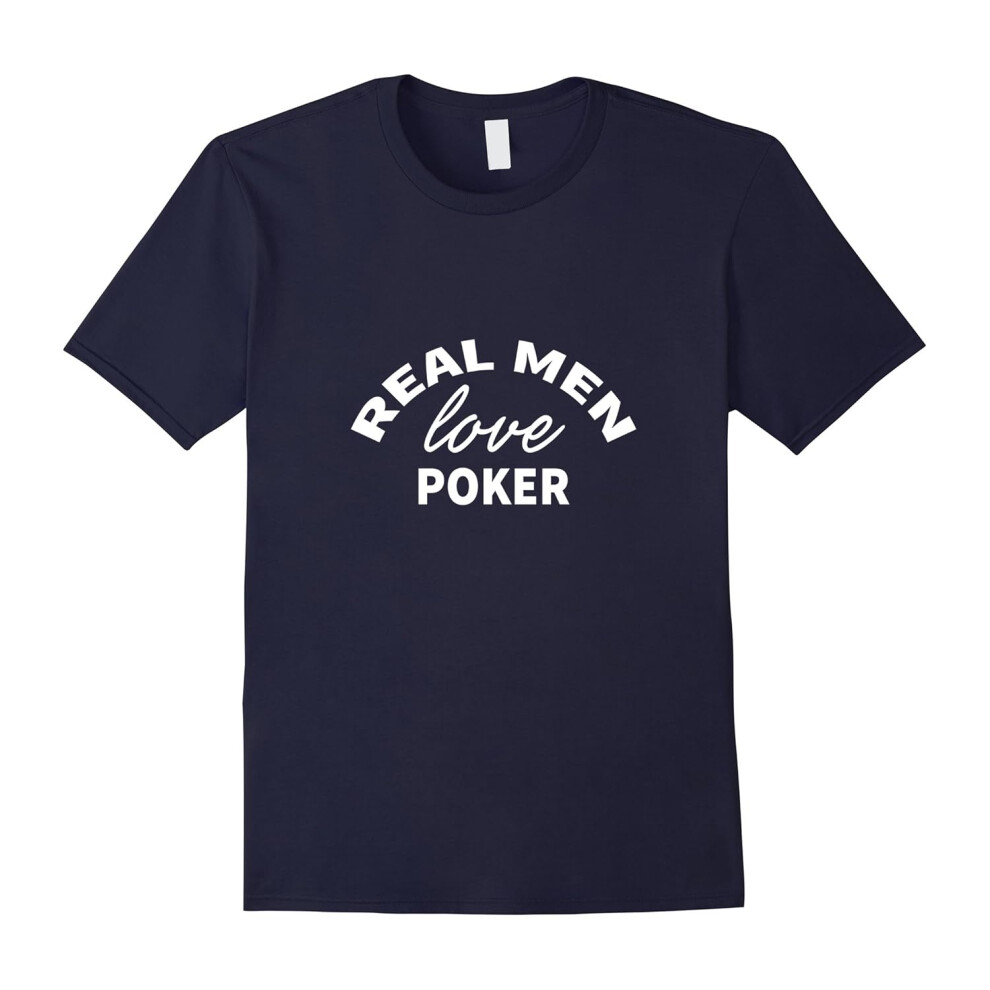 (XXXL) Real Men Love Poker T-Shirt-Father's Day