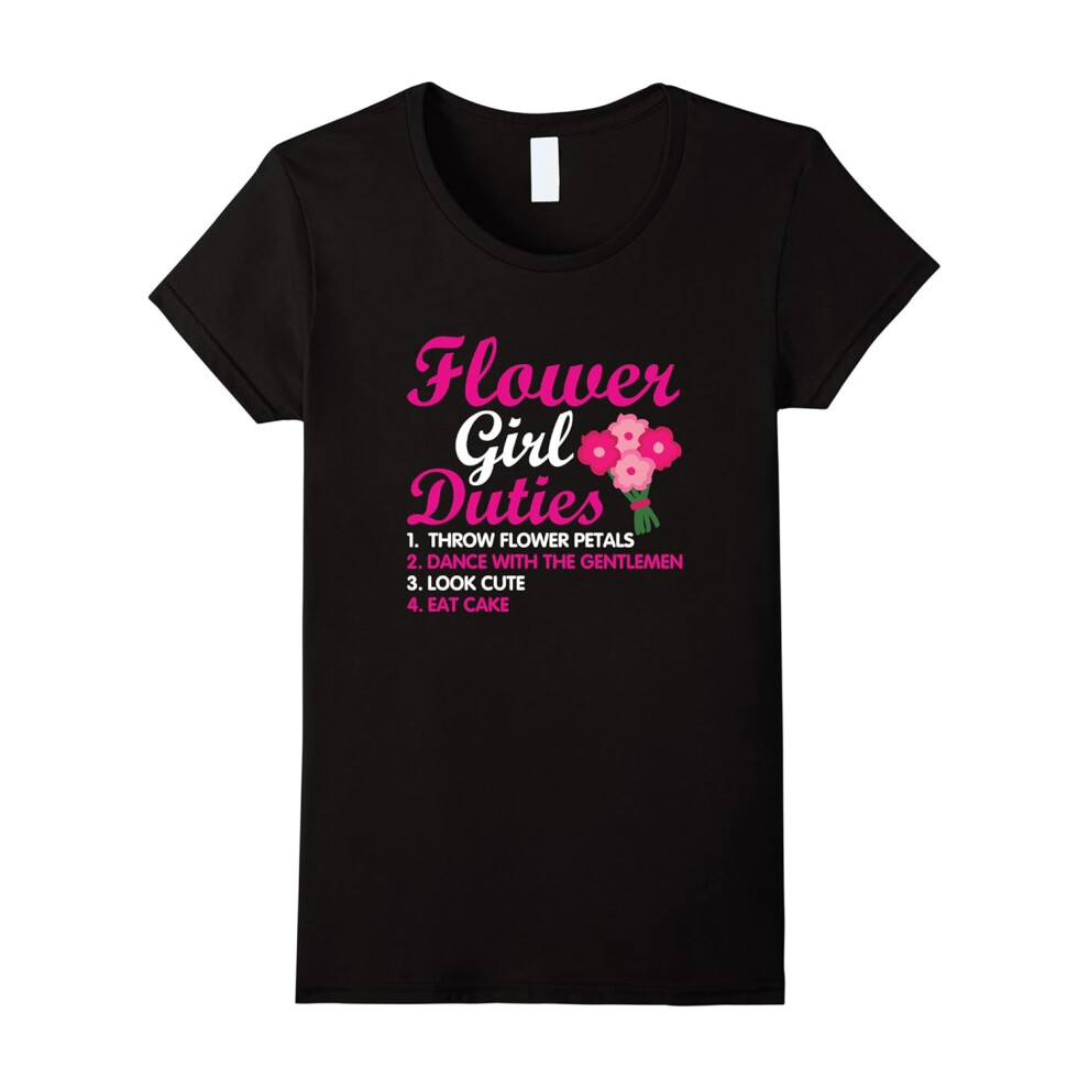 (XXL) Flower Girl Gifts Shirt Flower Girl Duties-Father's Day