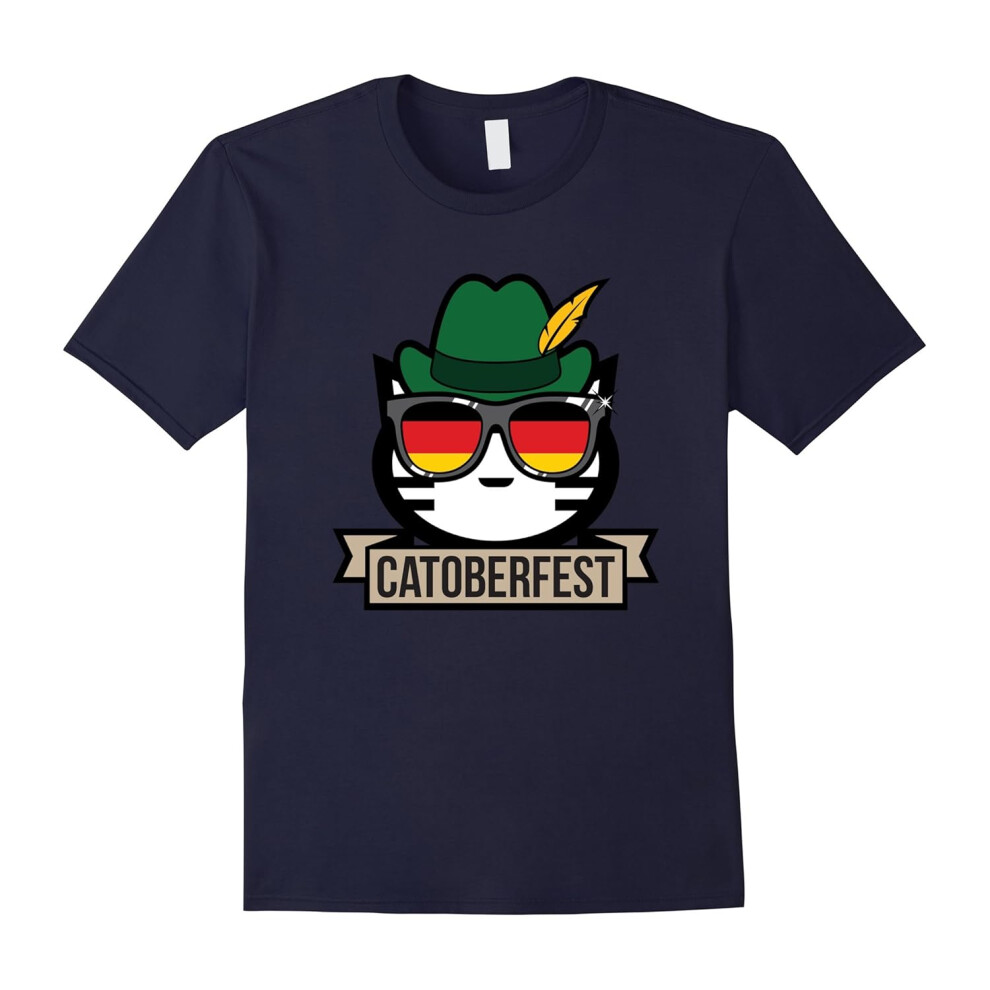 (S) Oktoberfest TShirt For A Cat Lover German Flag TShirt-Father's Day