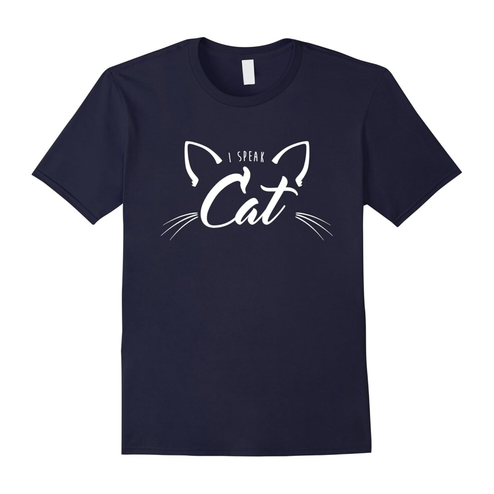 (M) I Speak Cat Shirt, Funny Cat Lover Gift-Father's Day