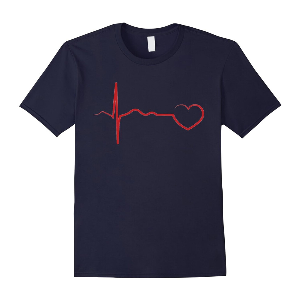 (M) Heartbeat of Love ECG Wave t-shirt-Father's Day