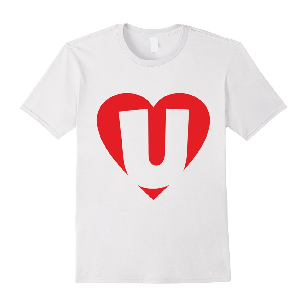 (XL) I love U â Heart with Letter U T-Shirts-Father's Day