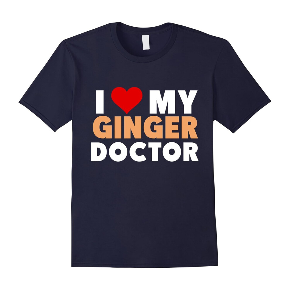 (XL) BabooBazaa I Love My Ginger Doctor-Funny Redhead T-shirt-Father's Day