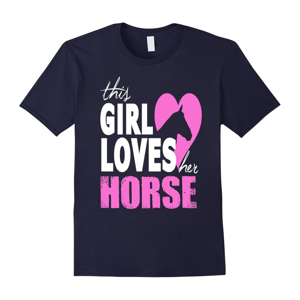 (XXL) TeeHipster: This Girl Loves Her Horse T-Shirt-Father's Day