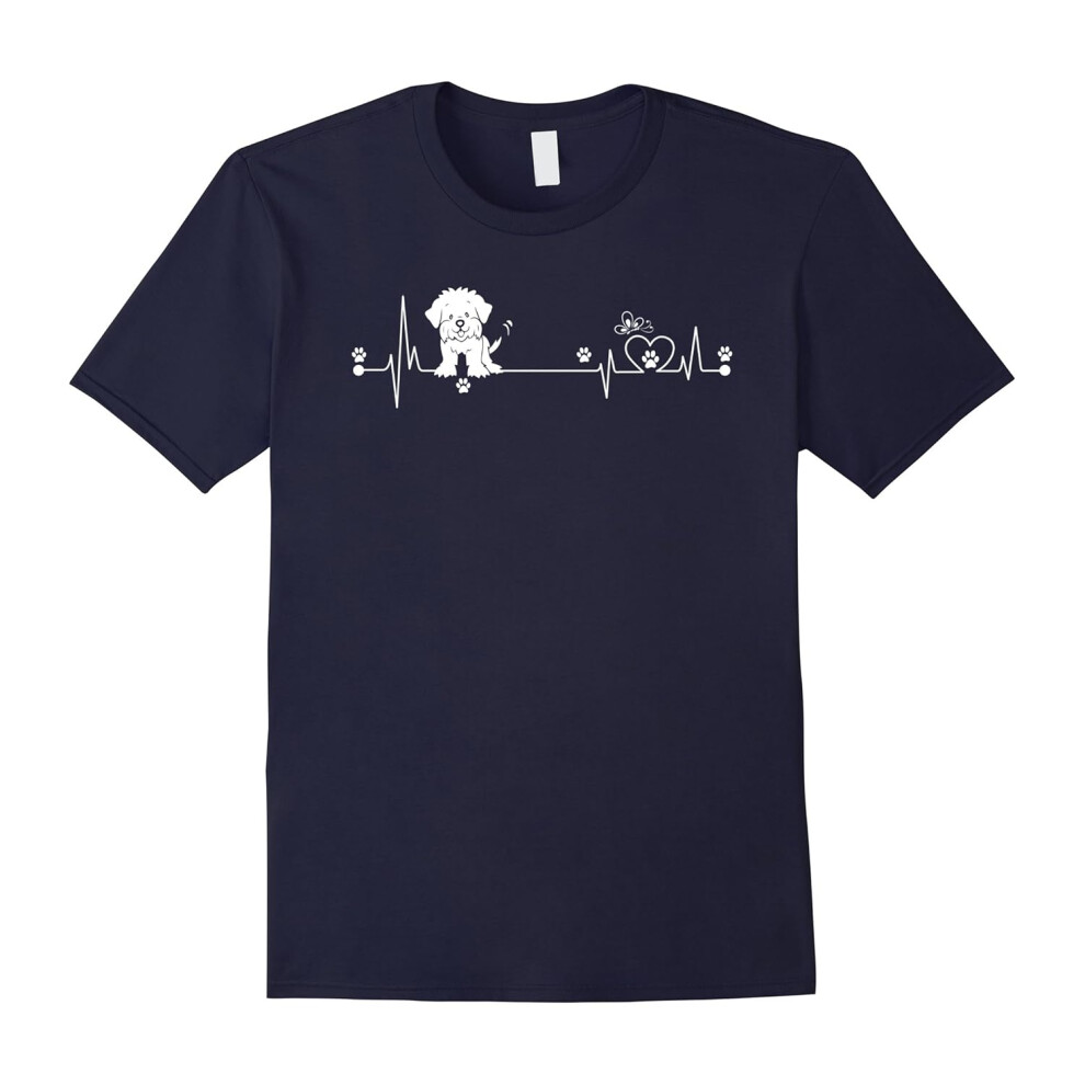 (XXXL) Lhasa Apso T-Shirt, i love Lhasa Apso heart beat-Father's Day