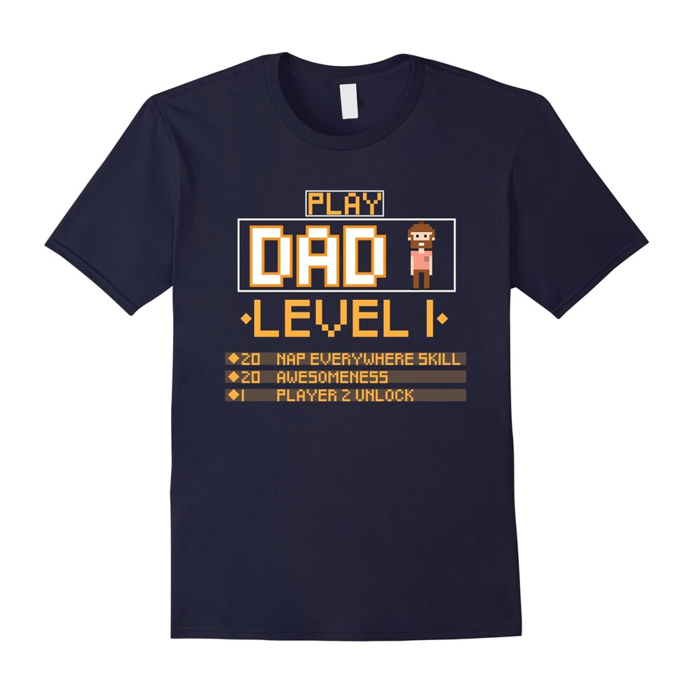 (XXL) Funny Dad Level 1 T-Shirt Funny Gaming New Dad Gifts Daddy-Father's Day