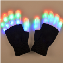 Kids Led Light Up Gloves Funny Toys For Children - Black