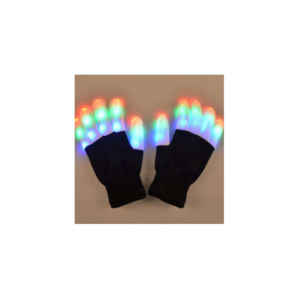 Kids Led Light Up Gloves Funny Toys For Children - Black