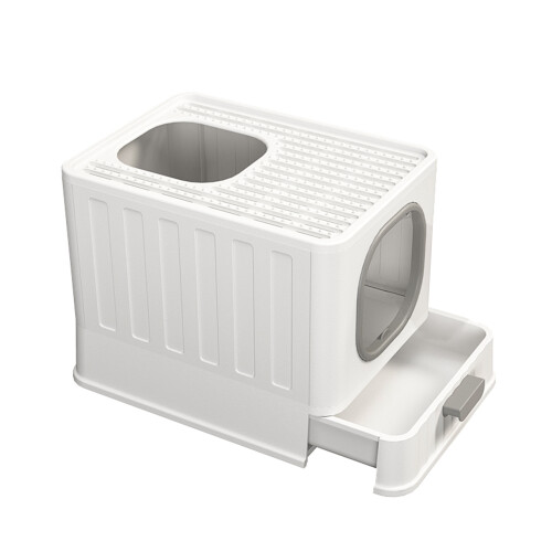 Bingopaw Cat Litter Box Front Entry Drawer Type Toilet Boxes Litter Tray