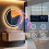 80cm Round Lighted Bathroom Mirror with Bluetooth Speaker Dimmable 11