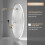 80cm Round Lighted Bathroom Mirror with Bluetooth Speaker Dimmable 13