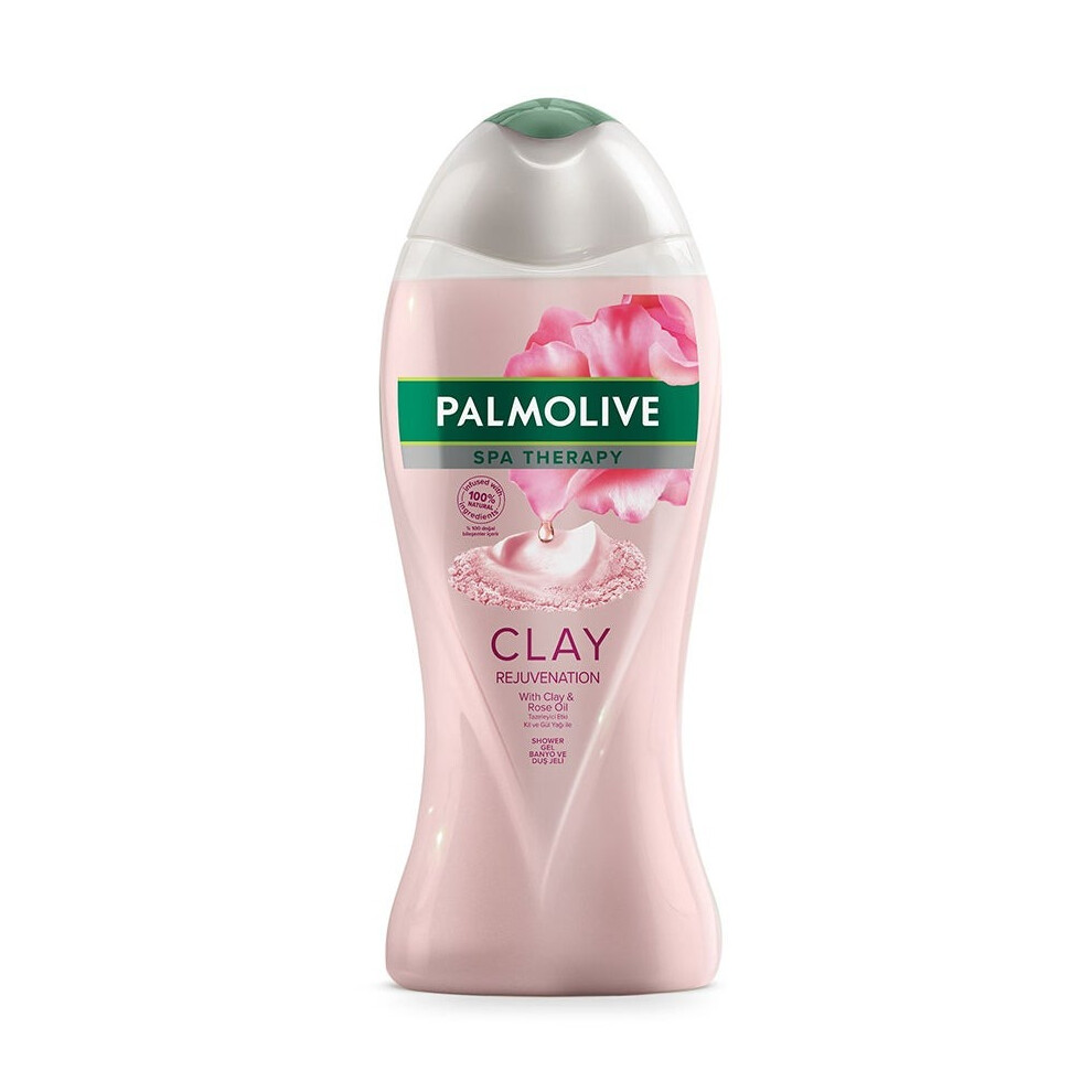 Palmolive SPA Therapy Clay Rejuvenation With Rose Oil Shower Gel 500ml |Natural Milk Extract Body Wash |Unisex Body Cleanser |Bath Scrub