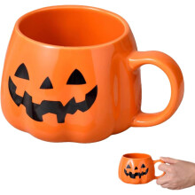 Halloween Pumpkin Mugs,Cute Ceramic Pumpkin Cup Halloween Mug Ceramic Pumpkin Halloween Themed Espresso Cup Drinking Cup Halloween Coffee Cup