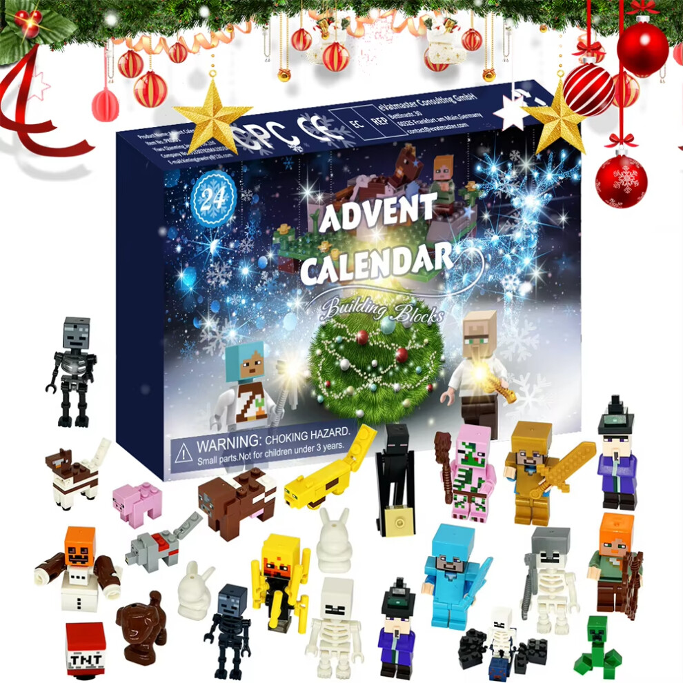 Goplushtoy 2025 2026 Christmas Minecraft Figures 24 Days Countdown Advent Calendar Toys Surprise Xmas Gifts