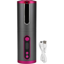 (Grey) Wireless Automatic Curling Iron Cordless Auto Curler Rechargeable Battery Ceramic Professional Hair Curler USB Charging