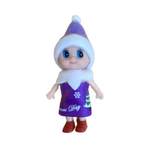 (Purple) Christmas On-The-Shelf Naughty-Elf Doll Toddler Baby Kids Xmas Toys Gifts Elf