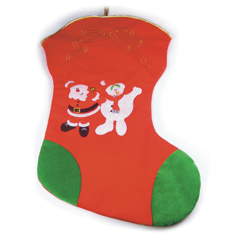 Christmas Santa & Snowman Design Stocking Extra Large (95cm)