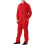 (red, M) Workwear Mechanic Coverall 8.5 oz Polyester Cotton Blend Size Regular 4