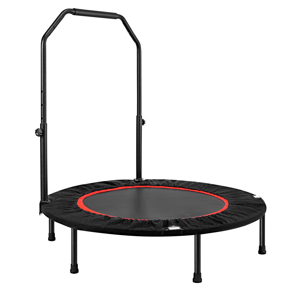 (Black&Red) Foldable Fitness Trampoline Rebounder Exercise