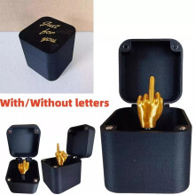 (Without letters) Middle Finger In A Box Funny Surprise Box Pop up Christmas Novelty Fun Gifts