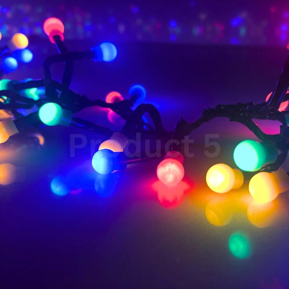 (100 Bulbs, Multi Coloured) Lights String Red, Warm White, Multicoloured 100/200/500/1000 Xmas Lights