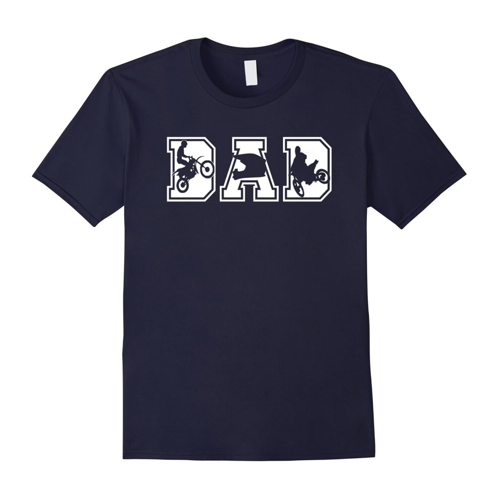 (XL) Men's Motocross Dad Funny Fathers Day T-Shirt-Father's Day