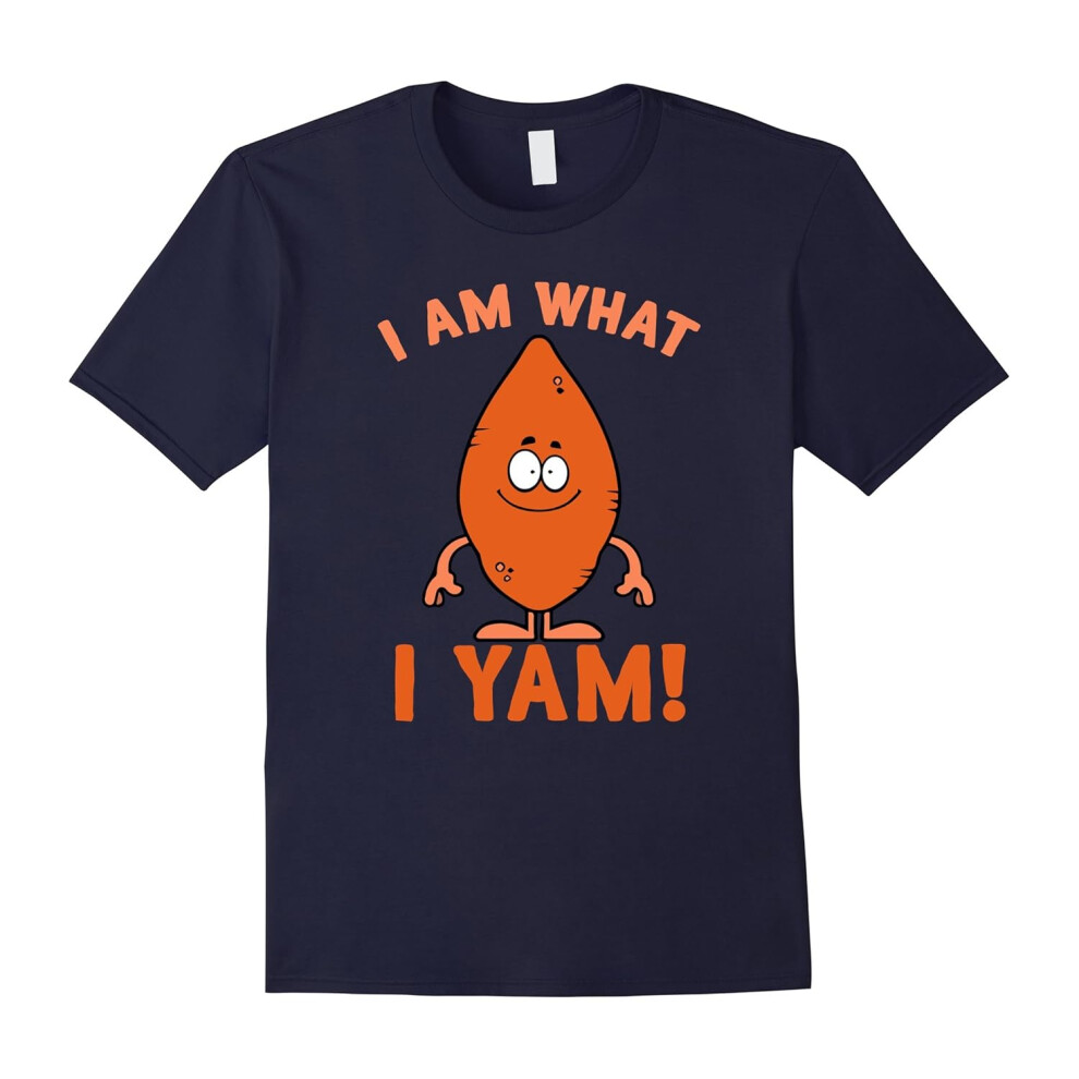 (M) I Am What I Yam (Am) Sweet Potato Funny Food Lover Tee Shirt-Father's Day