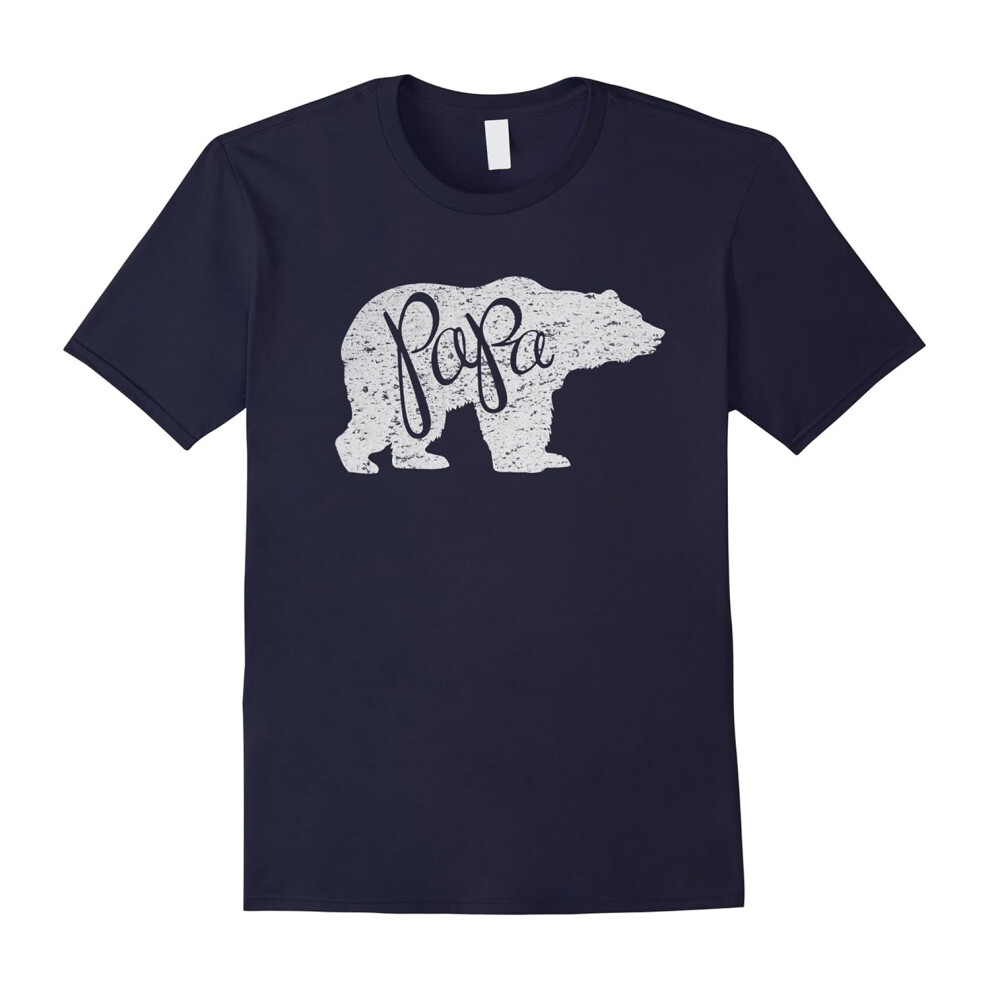 (XXL) Men's Papa Bear Shirt Graphic Tee-Father's Day