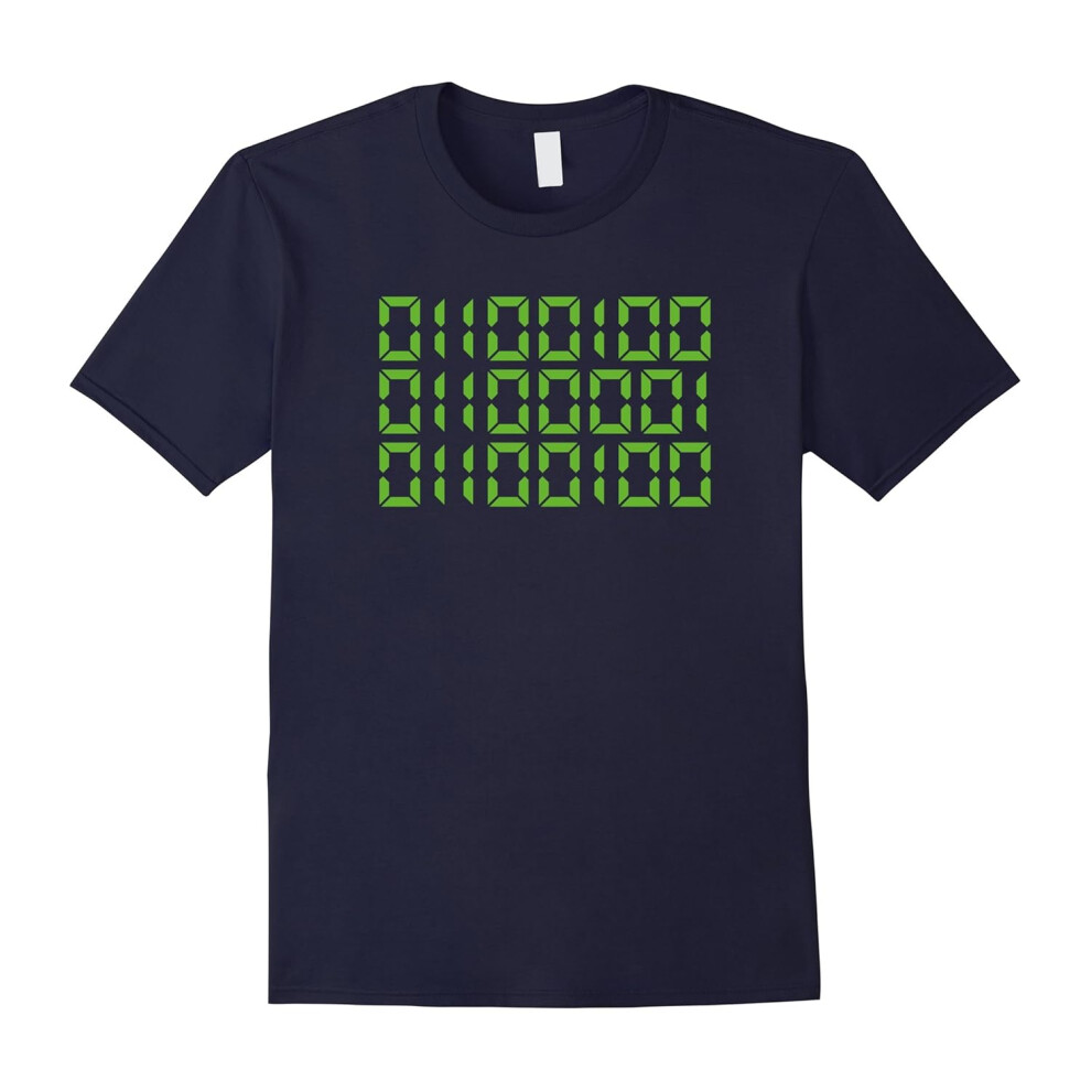 (XXL) Men's Dad In Binary Code T-Shirt â Funny Father's Day Gift â Green-Father's Day