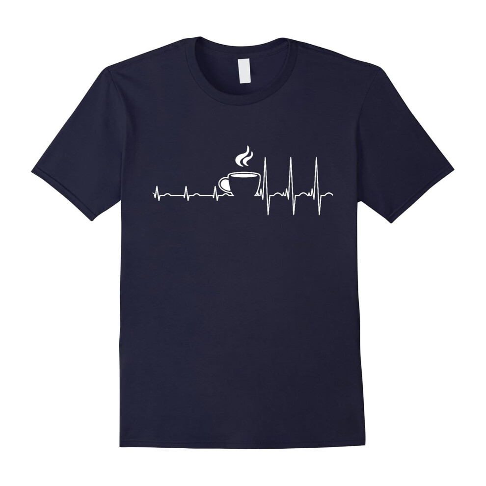 (M) Wake up coffee heartbeat t shirt for coffee lovers-Father's Day