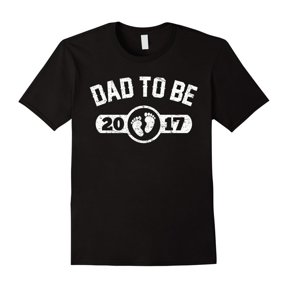 (L) Men's Dad To Be 2017 Shirt: Gift For New Daddy Est. 2017 T-Shirt-Father's Day