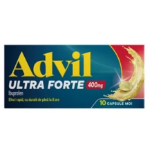 Advil Ultra Forte, 400 mg, 10 capsule. ibuprofen
