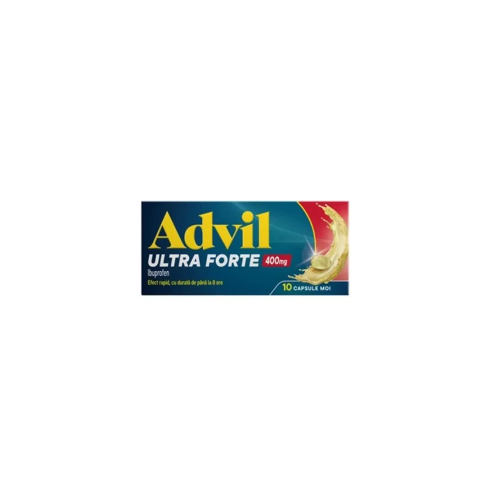 Advil Ultra Forte, 400 Mg, 10 Capsule. Ibuprofen