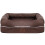 Bunty (Brown, Small) Washable Cover Cosy Dog Bed Super Thick Padding 3