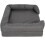 Bunty (Grey, Medium) Washable Cover Cosy Dog Bed Super Thick Padding 5
