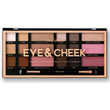 Profusion Cosmetics Eye & Cheek 18 Color Eye & Cheek Palette & Brush