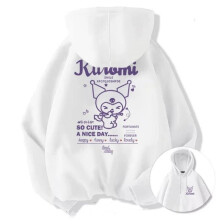 (zx00894, 7-8T) Sanrio Kuromi Hoodie Family Parent-Child Clothing Women Anime Manga Cartoons Children Casual Hoodie Kid Girl Boy Sweaters