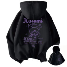 (zx00894, 5XL) Sanrio Kuromi Hoodie Family Parent-Child Clothing Women Anime Manga Cartoons Children Casual Hoodie Kid Girl Boy Sweaters