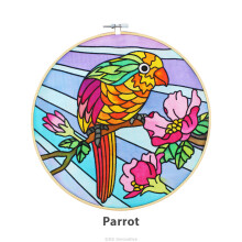 (Parrot) Batik Painting in Hoop Craft Kit