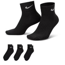 (Black, UK 8-11) Nike SX7667 Mens Ankle Socks 3X Pack Low Cut