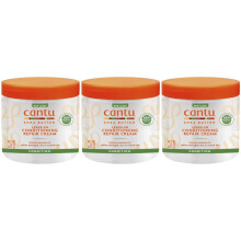 3x Cantu Shea Butter Leave-In Conditioning Repair Cream 16oz Set of 3 – Deep Repair for Severely Damaged Hair, Shine & Manageability | 5.06097E+12