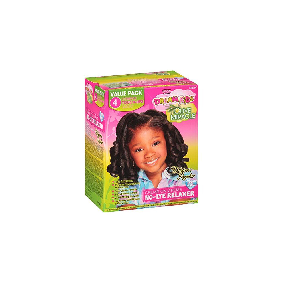 African Pride Dream Kids Olive Miracle 4-Touch-Up Relaxer Regular