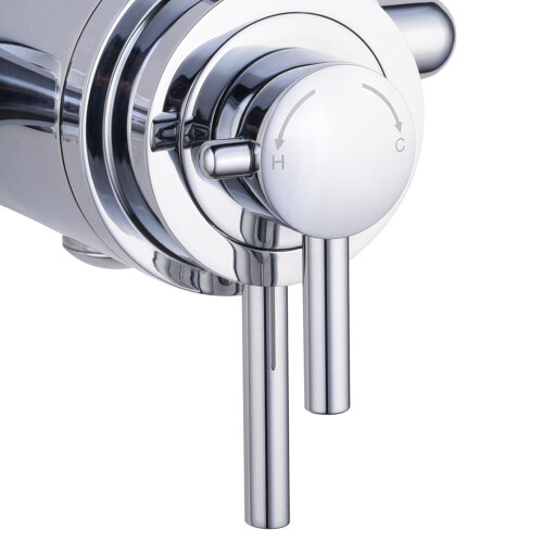 ECOSPA Concentric Exposed Dual Thermostatic Brass Shower Mixer Valve 2