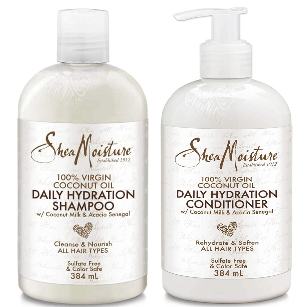 Shea Moisture 100% Virgin Coconut Oil  Shampoo And Conditioner 13Oz (Set Of 2)