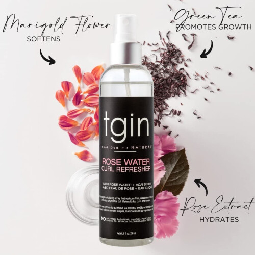 Tgin Rose Water Curl Refresher Spray 8Oz 2