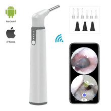 Ear Scope Camera with Dual View Wifi Digital Otoscope 3.9mm 720P with 6 LED Lights for Kids and Pets work with IOS Android
